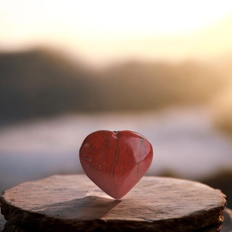 Red Jasper Heart