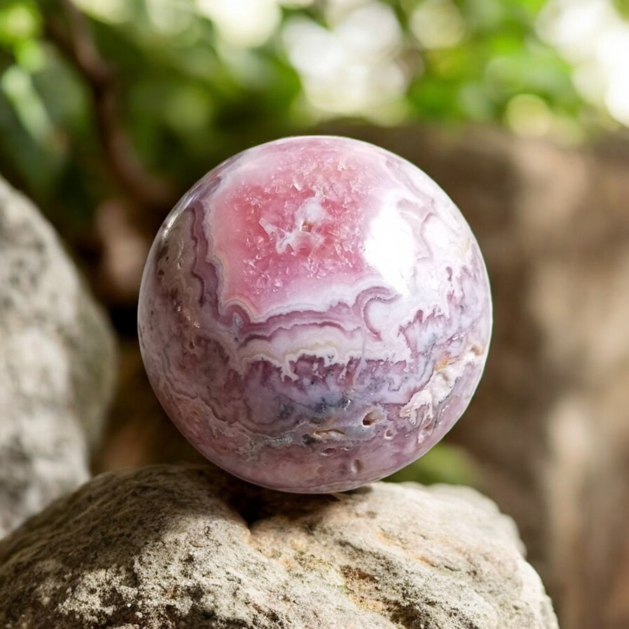 Rhodochrosite Sphere