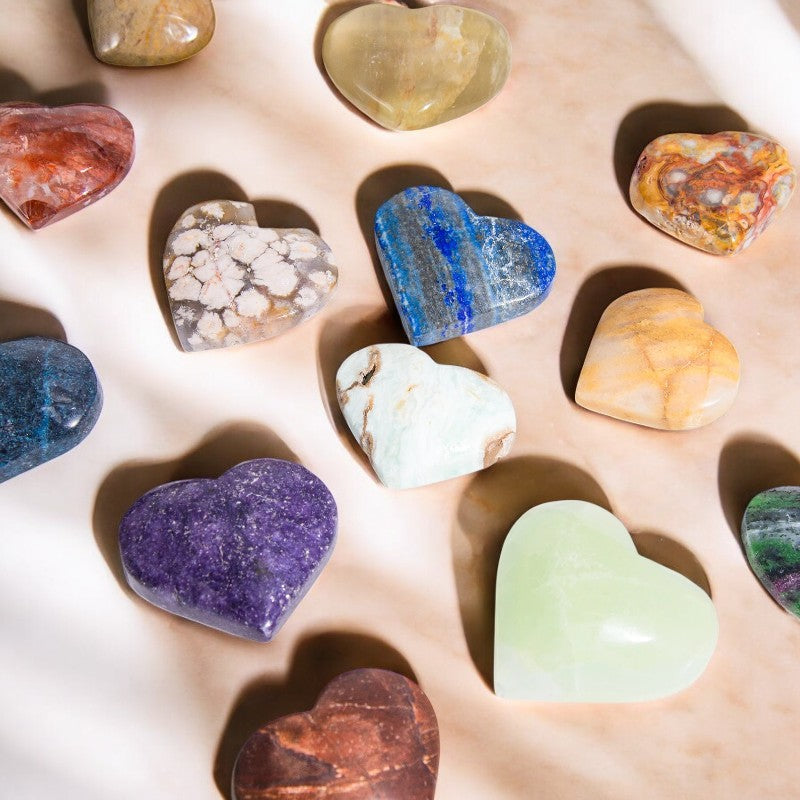 Crystal Heart Stones