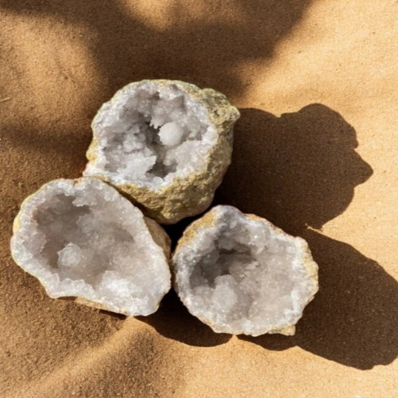 Quartz Geode Pair