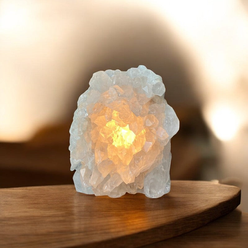 Clear Quartz Cluster Lamp