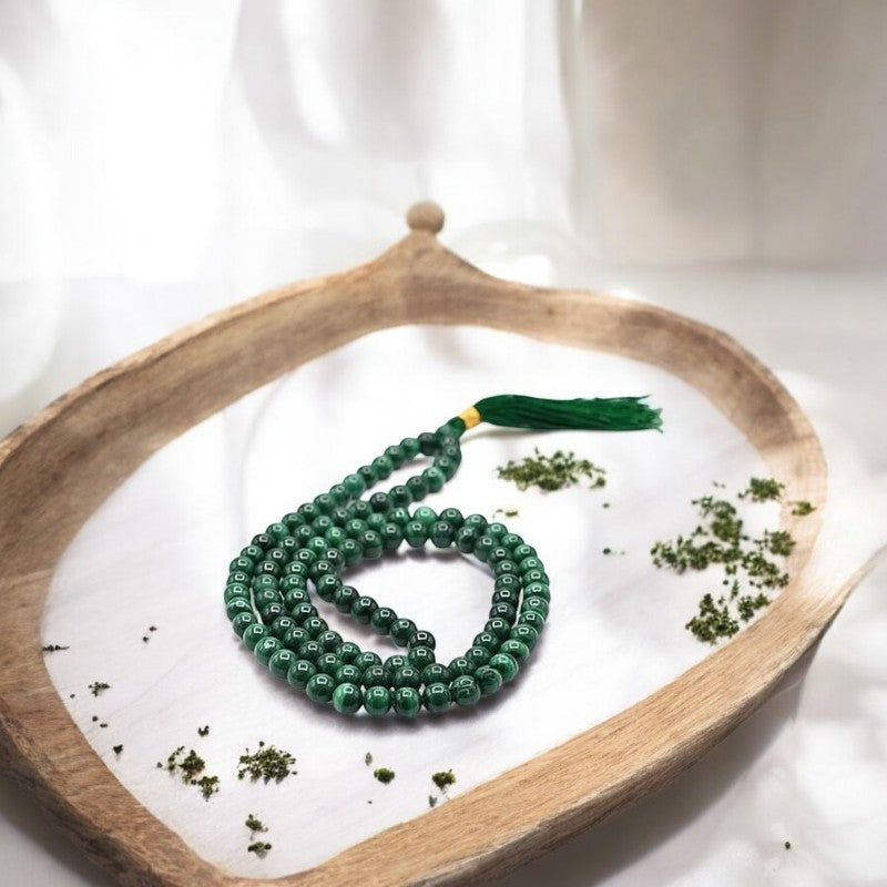 Malachite Mala Beads