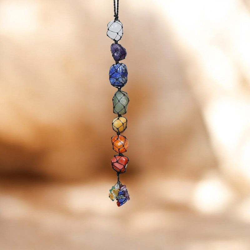 7 Chakra Tumbled Stone Hanger