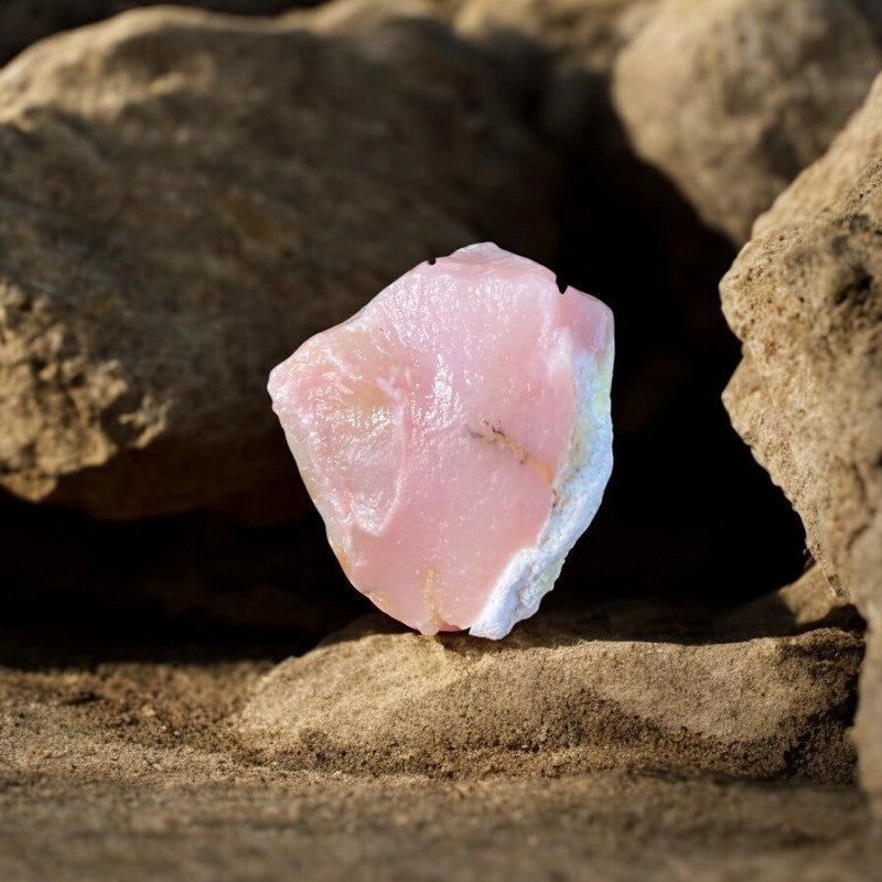 Pink Opal Raw Stone