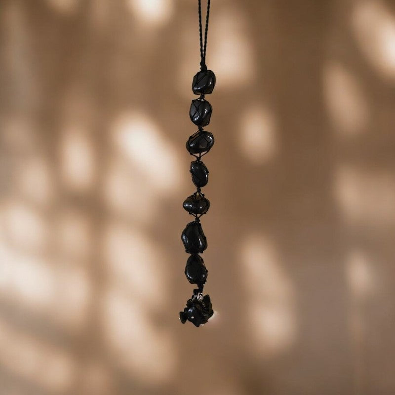 Black Obsidian Tumbled Stone Hanger