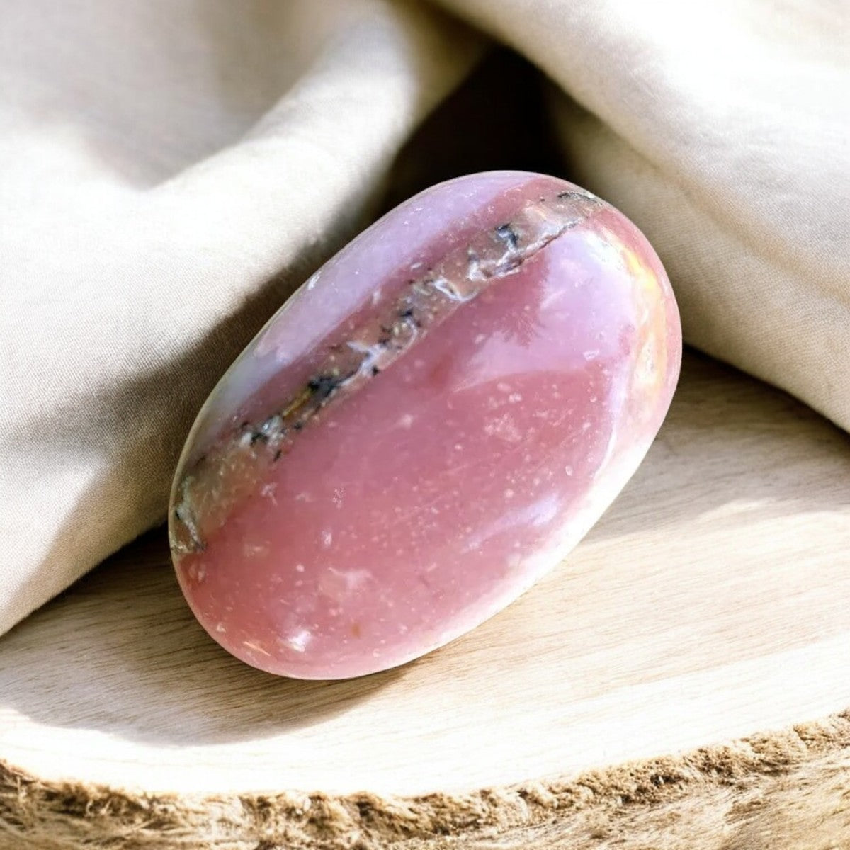 Pink Opal Palm Stone