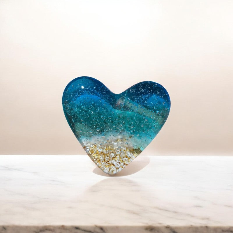 Turquoise Glass Heart