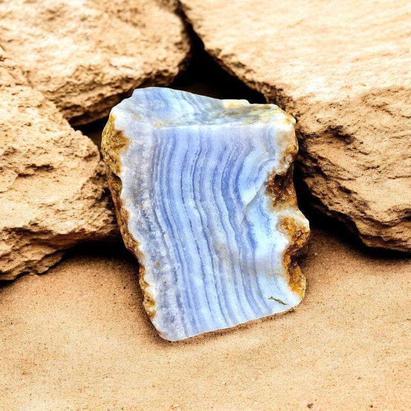 Blue Lace Agate Raw Stones