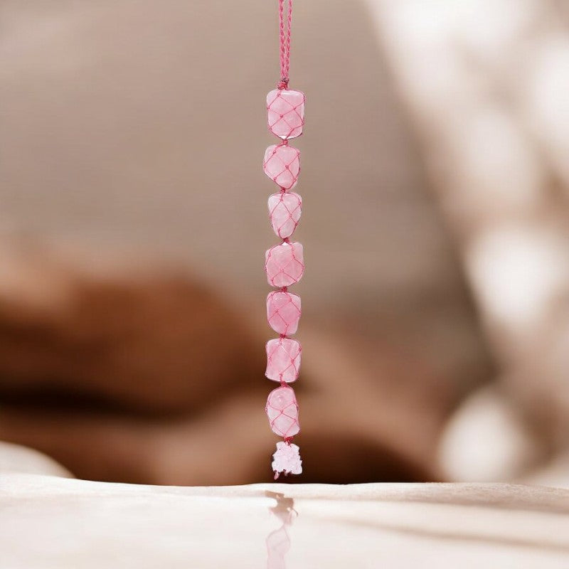 Rose Quartz Tumbled Stone Hanger