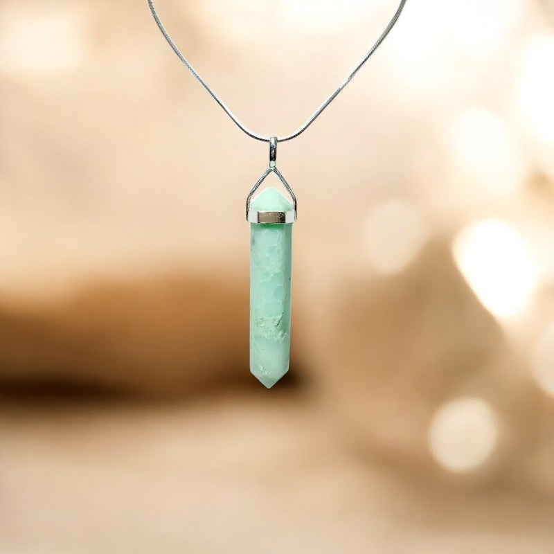 Chrysoprase Double Point Hanger