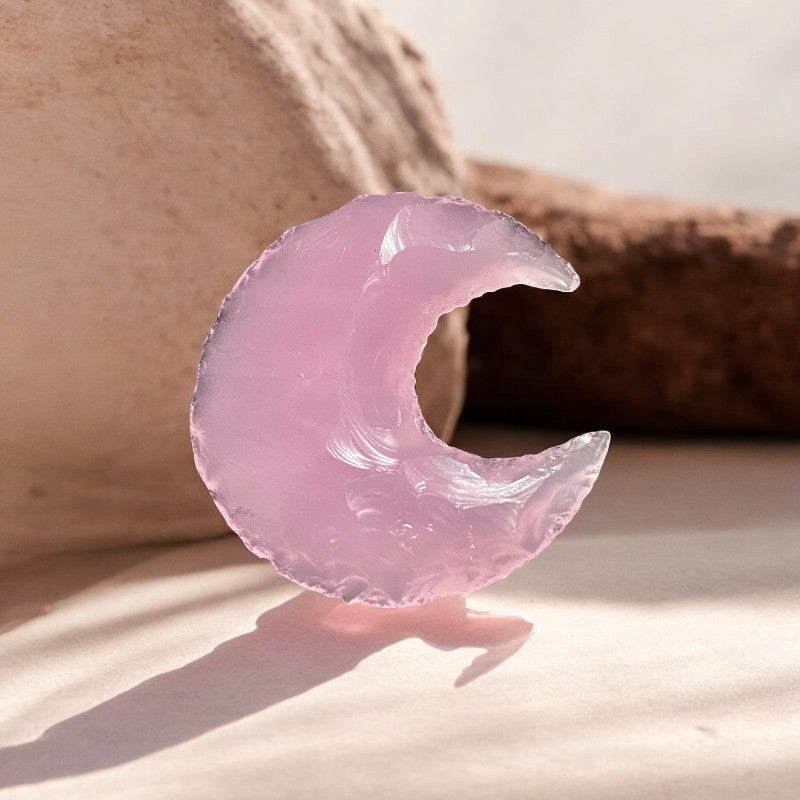 Rose Quartz Crescent Moon