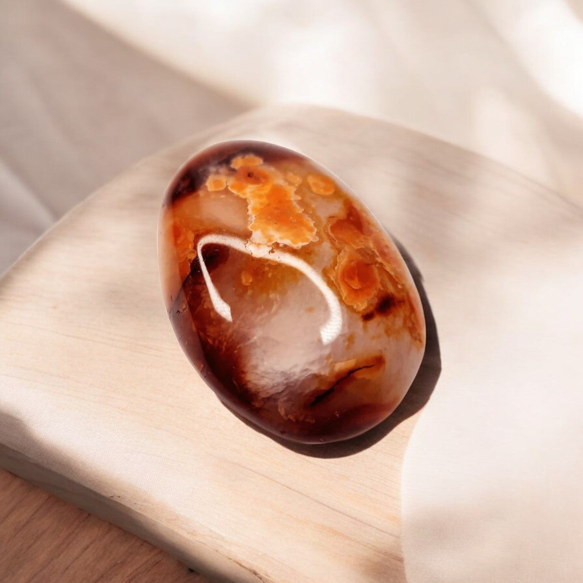 Carnelian Palm Stone