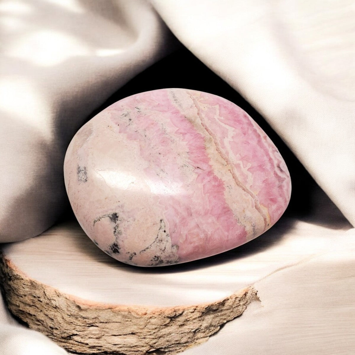 Rhodochrosite Palm Stone