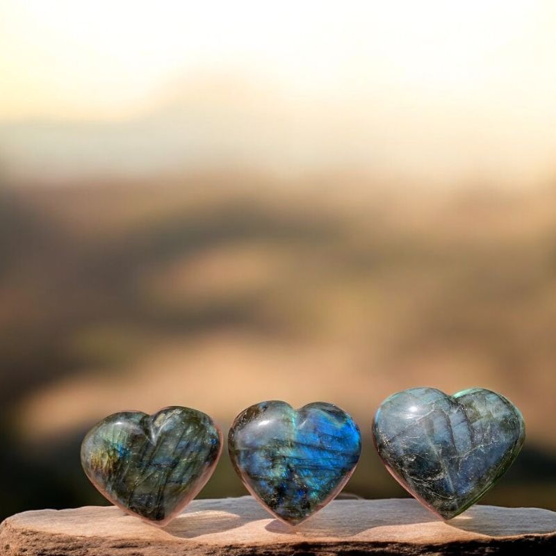 Labradorite Heart