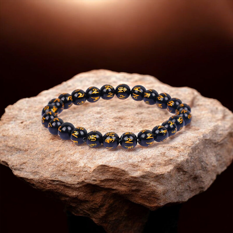 Om mani Black Bracelets