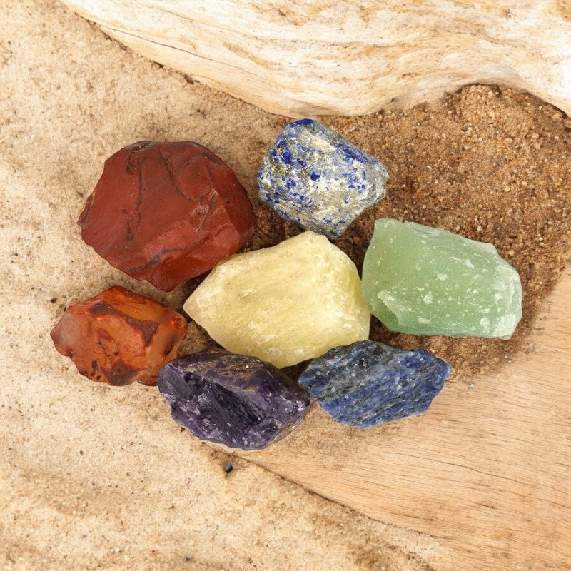 7 Chakra Raw Stones