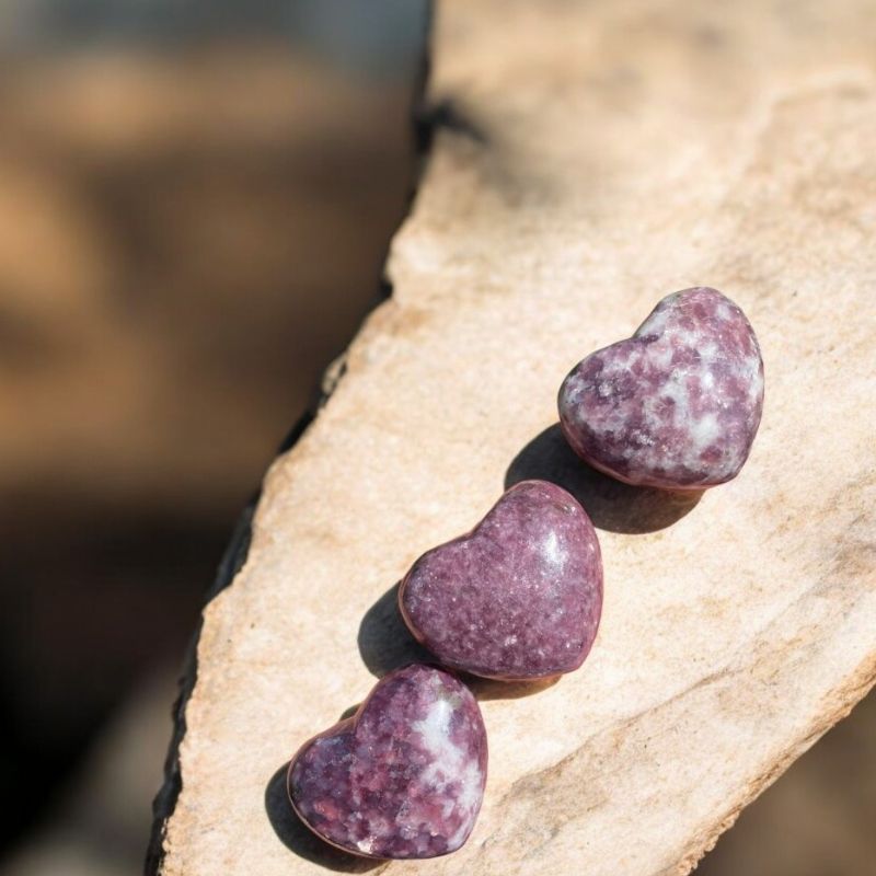 Lepidolite Heart