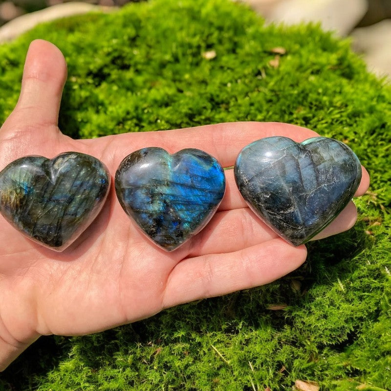 Labradorite Heart