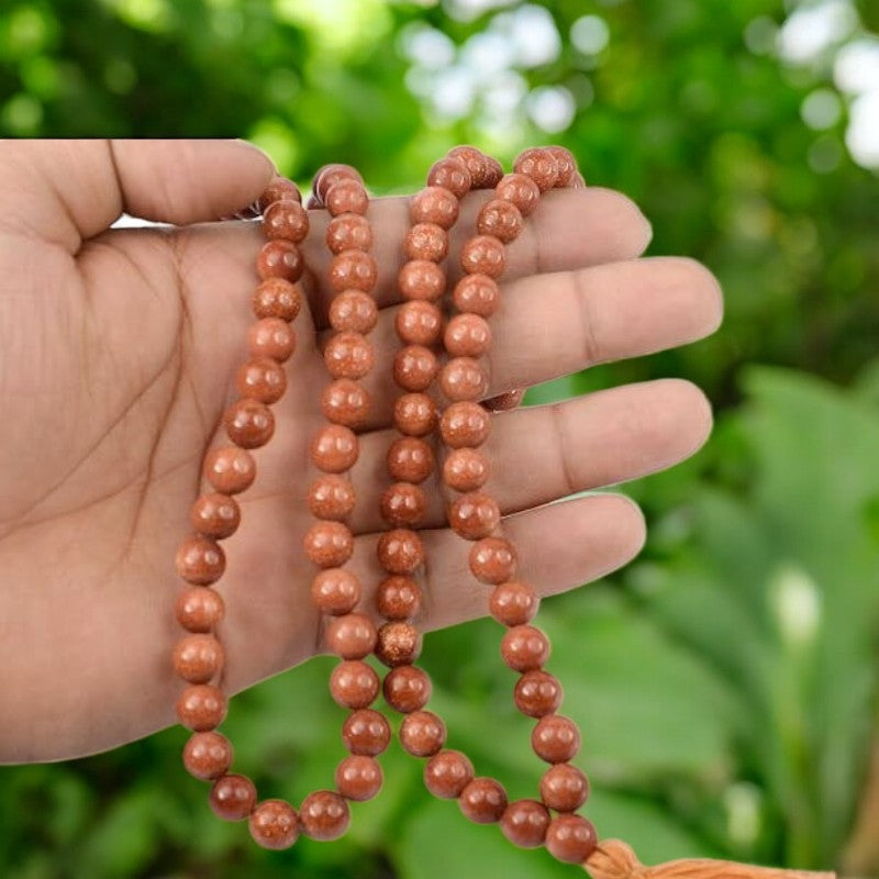 Sunstone Mala Beads