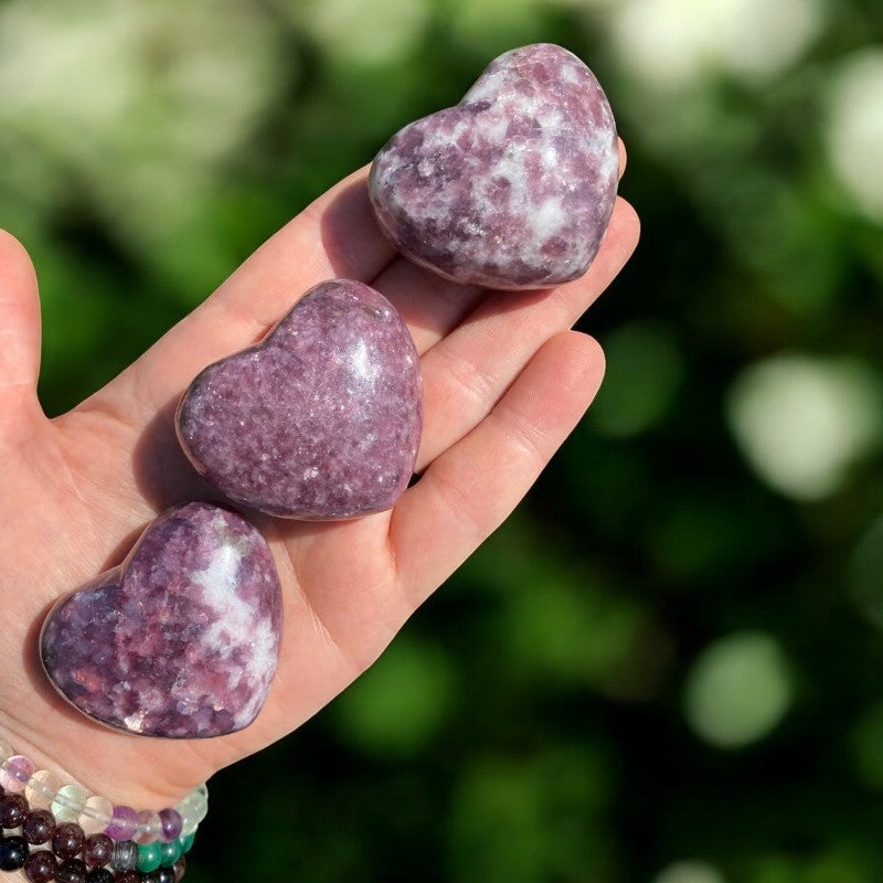Lepidolite Heart