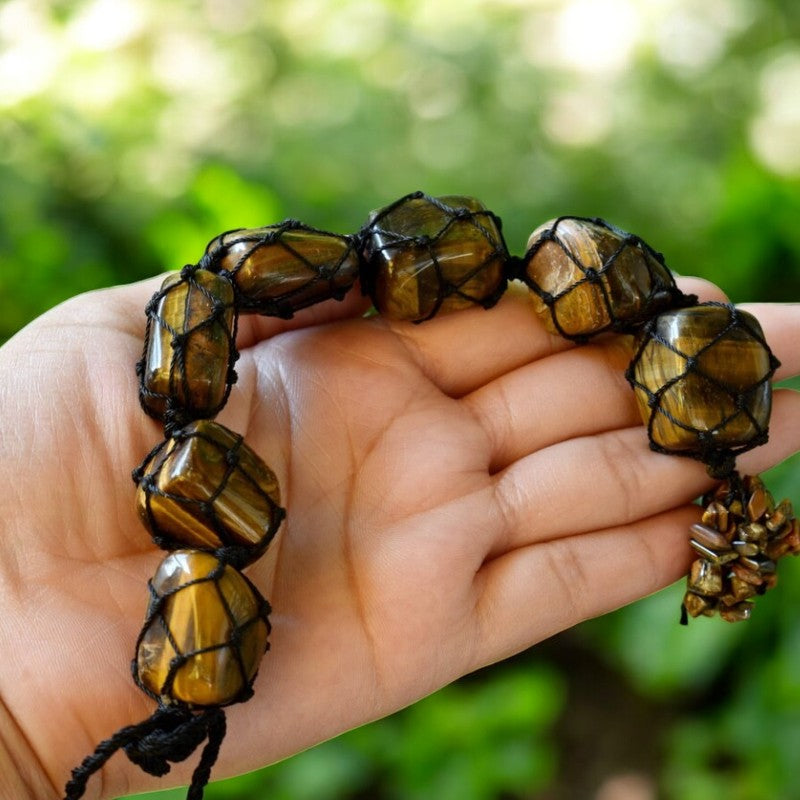 Tiger Eye Tumbled Stone Hanger