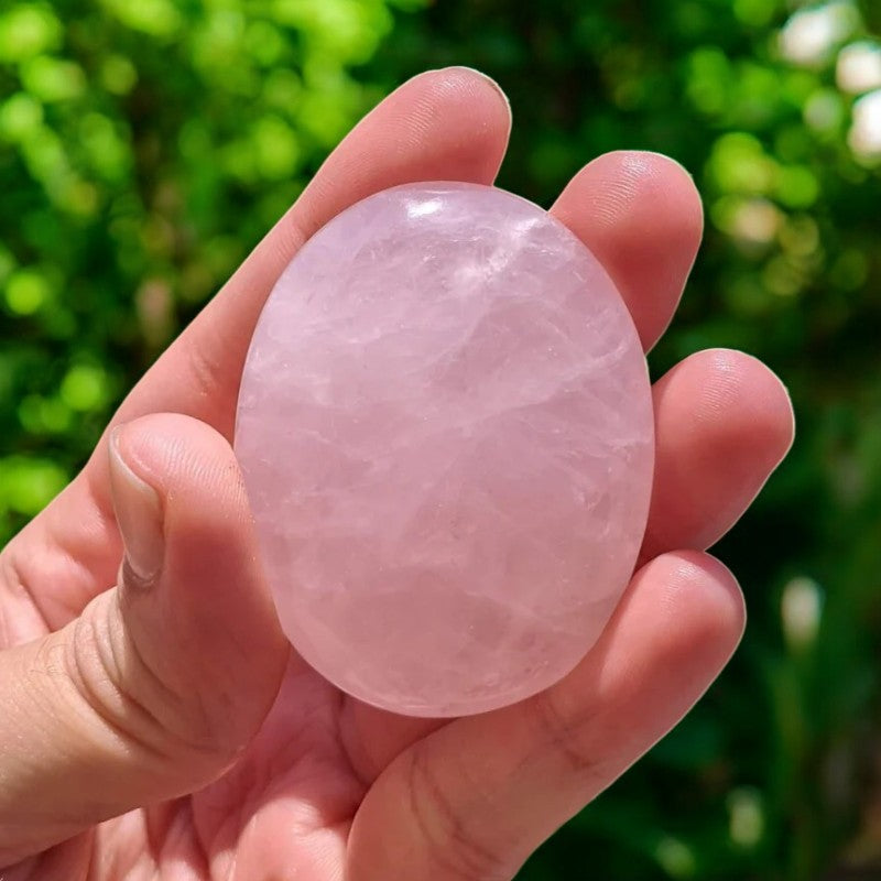 Rose Quartz Palm Stone