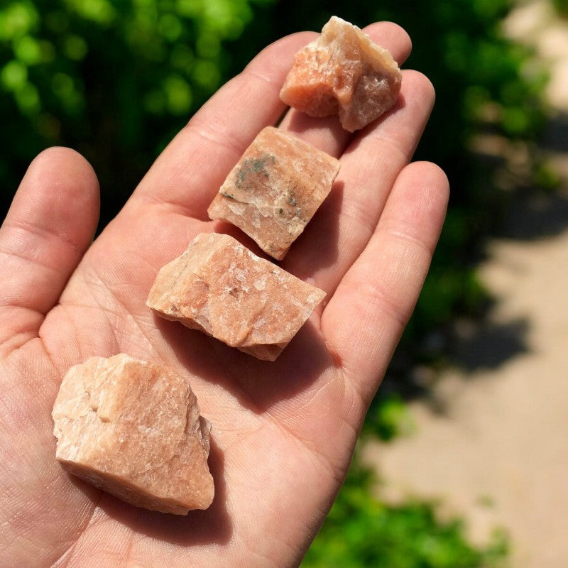 Peach Moonstone Raw Stones