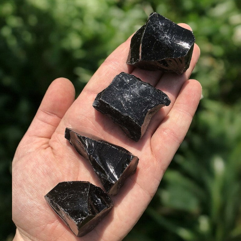 Black Obsidian Raw Stones