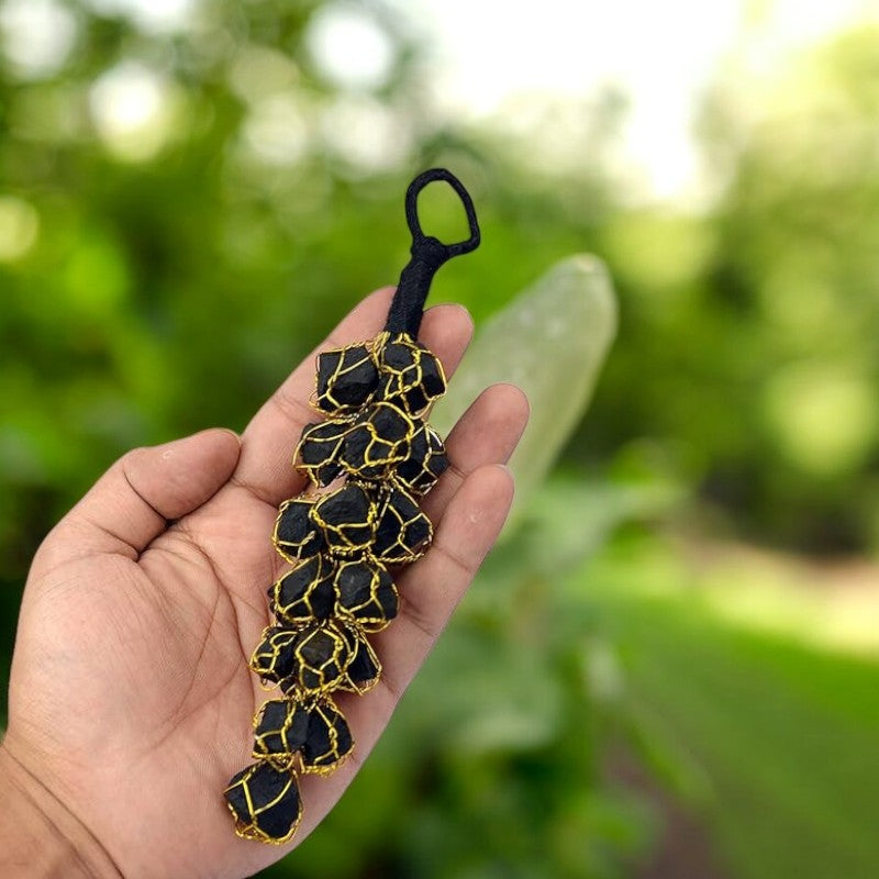 Black Tourmaline Tumbled Stone Hanger