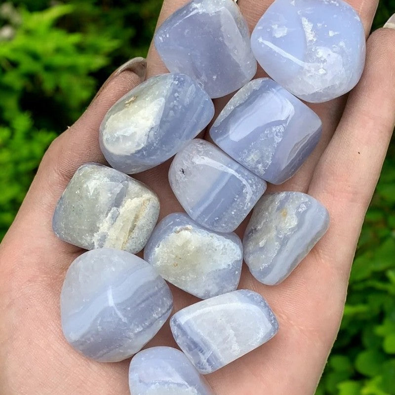 Blue Lace Agate Tumbled Stone