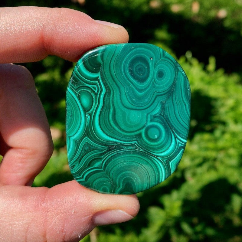 Malachite Palm Stone