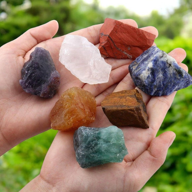7 Chakra Raw Stones