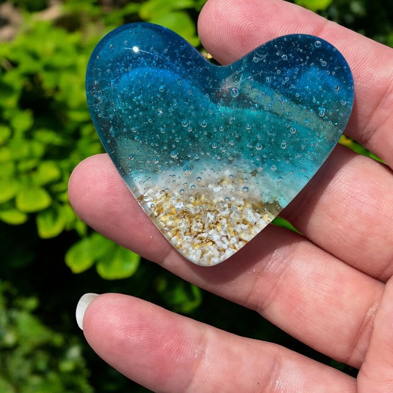 Turquoise Glass Heart
