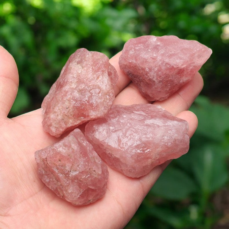 Strawberry Quartz Raw Stones