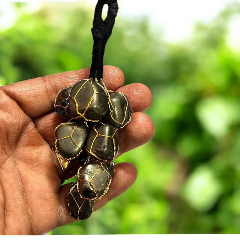 Pyrite Tumbled Stone Hanger