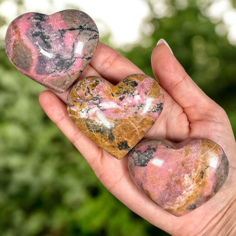Rhodonite Heart Shape