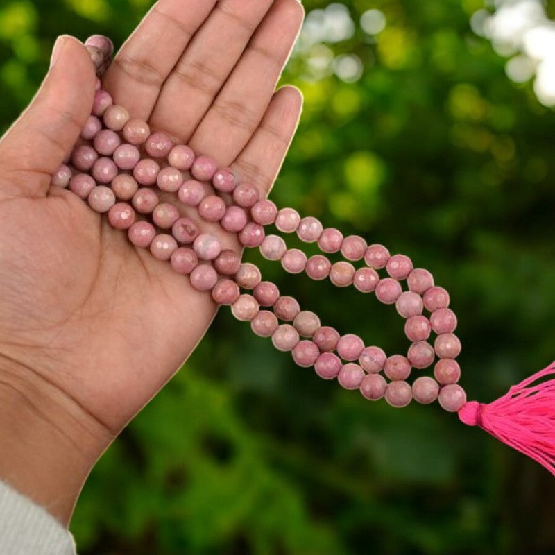 Rhodochrosite Mala Beads